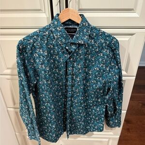 Charles Tyrwhitt Blue Floral Casual Shirt